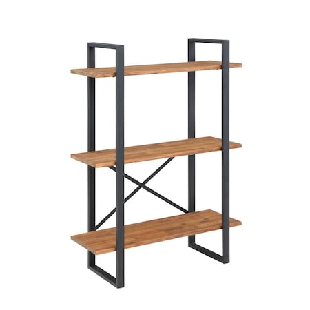 Northbeam Concord Live Edge 3-Tier Shelf, Black & Brown SLF0320112000
